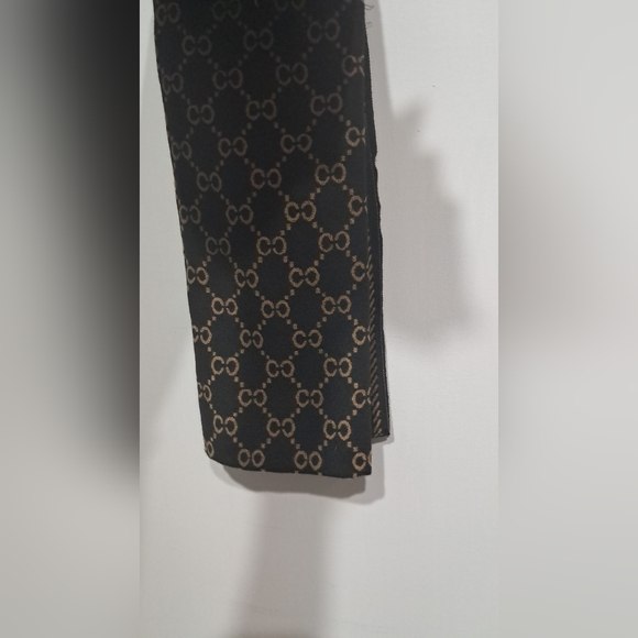 Fashion  Black and Gold Monogram Scarf - Picture 2 of 2
